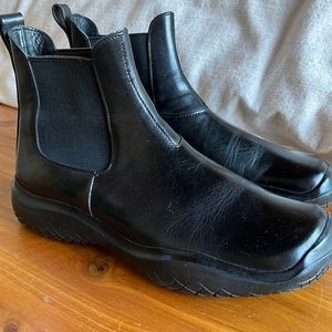 Prada black sports boots